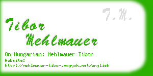 tibor mehlmauer business card